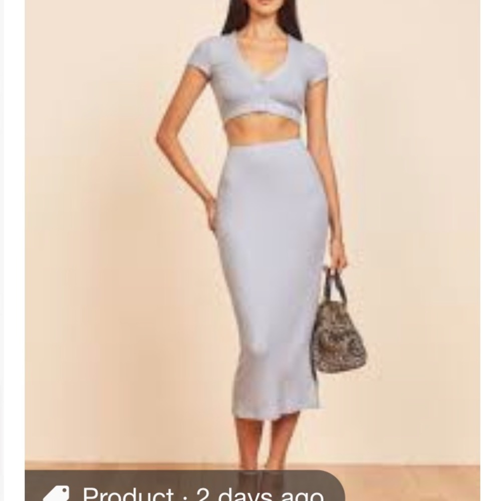 ISO reformation palermo skirt set two piece s or m